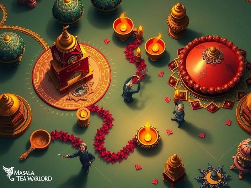 Masala Tea Warlord gameplay screenshot showing tea empire management